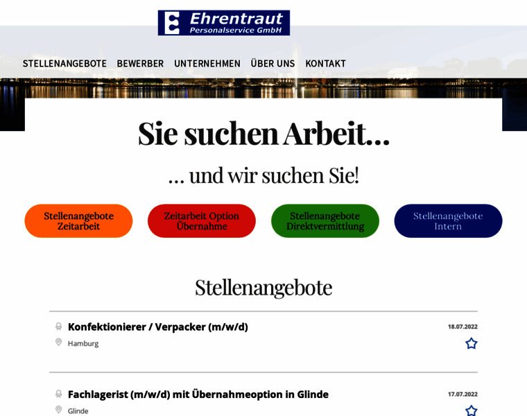 Ehrentraut-personalservice.de thumbnail