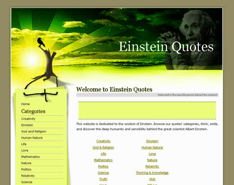 Einstein-quotes.com thumbnail