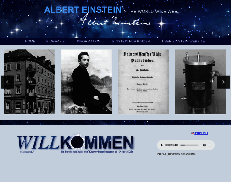 Einstein-website.de thumbnail