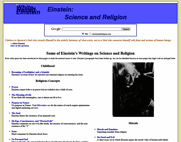 Einsteinandreligion.com thumbnail