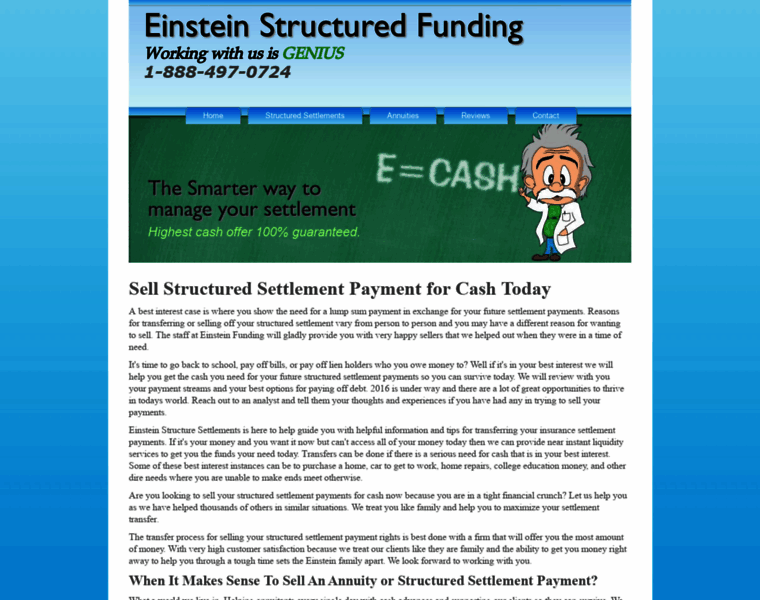 Einsteinstructuredsettlements.com thumbnail