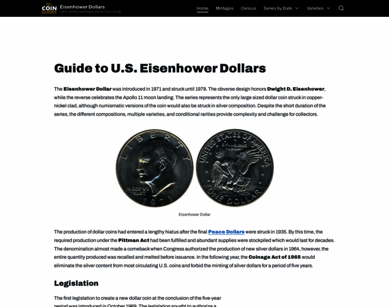 Eisenhowerdollarguide.com thumbnail