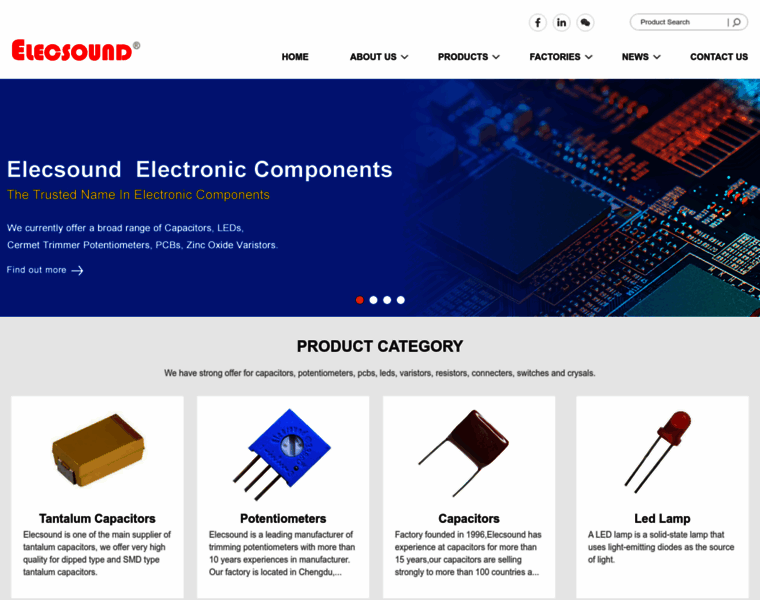 Elecsound-components.com thumbnail