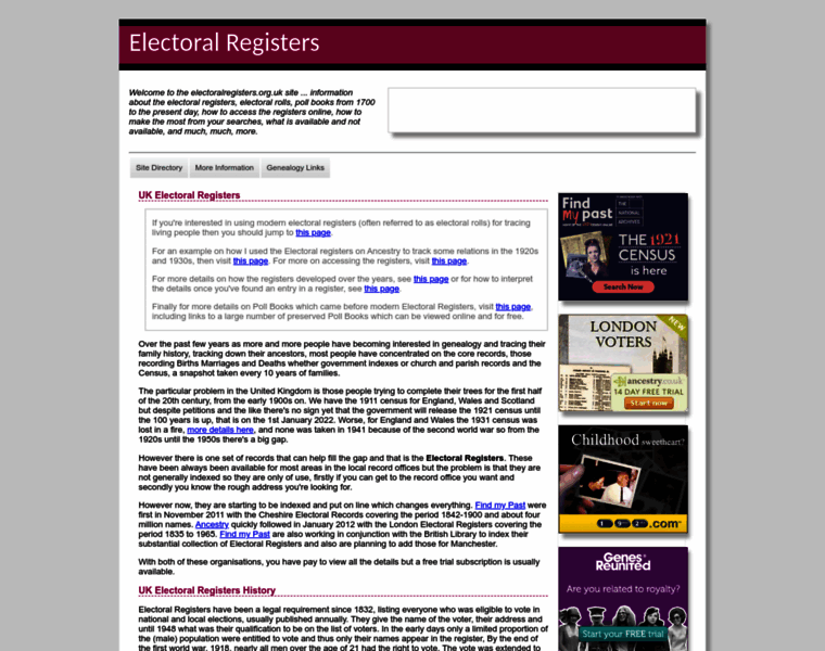 Electoralregisters.org.uk thumbnail