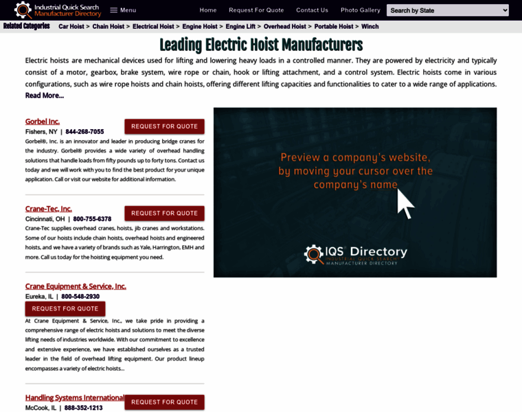 Electric-hoists.net thumbnail