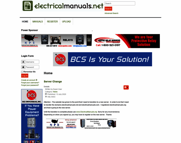 Electricalmanuals.net thumbnail
