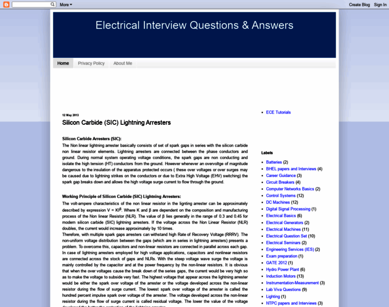 Electricalquestionsguide.blogspot.in thumbnail