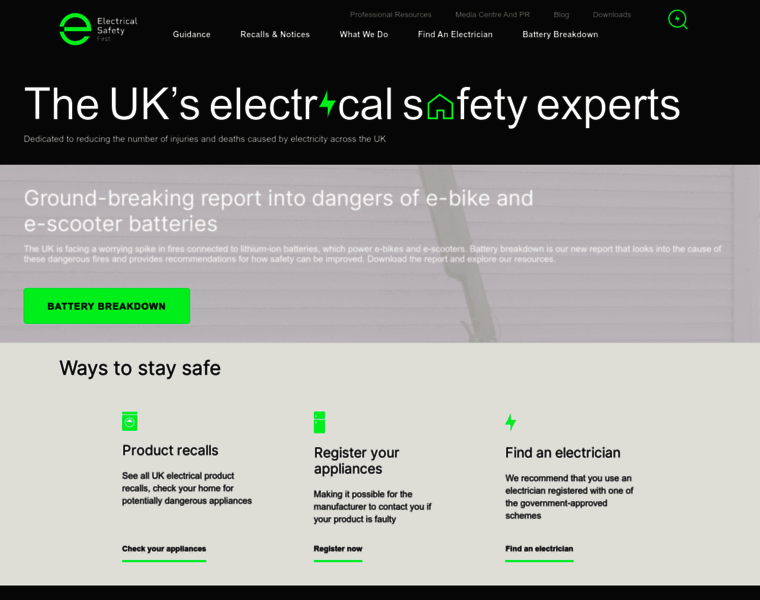 Electricalsafetyfirst.org.uk thumbnail