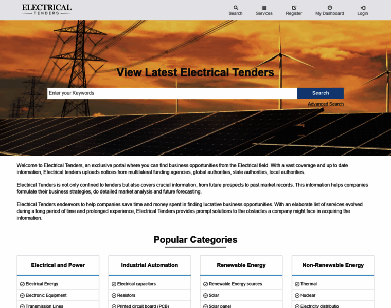 Electricaltenders.com thumbnail