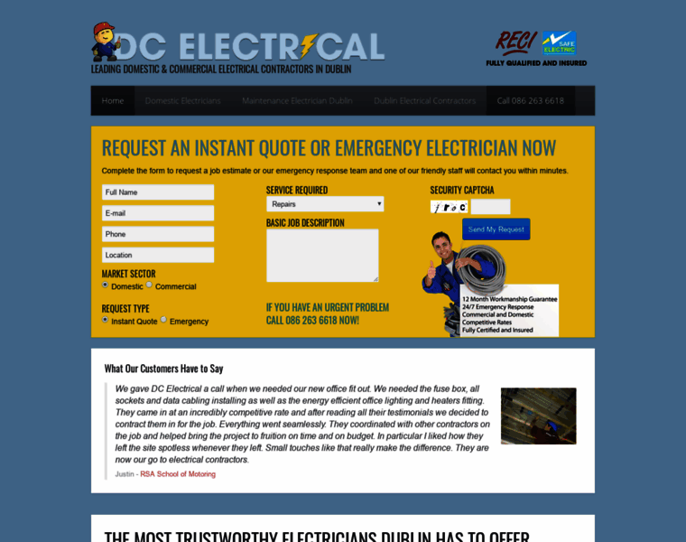 Electriciandublin.com thumbnail