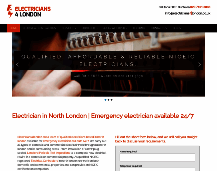 Electricians4london.co.uk thumbnail