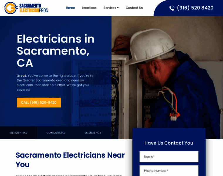 Electriciansacramentocalifornia.com thumbnail