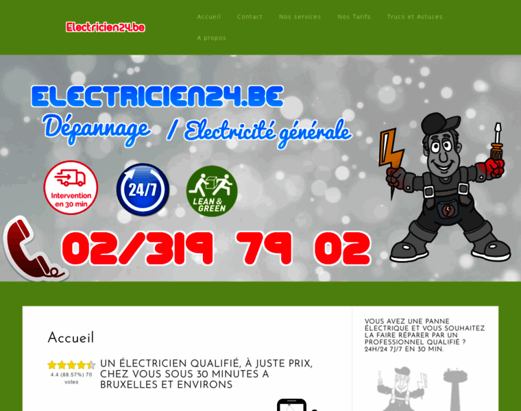 Electricien24.be thumbnail