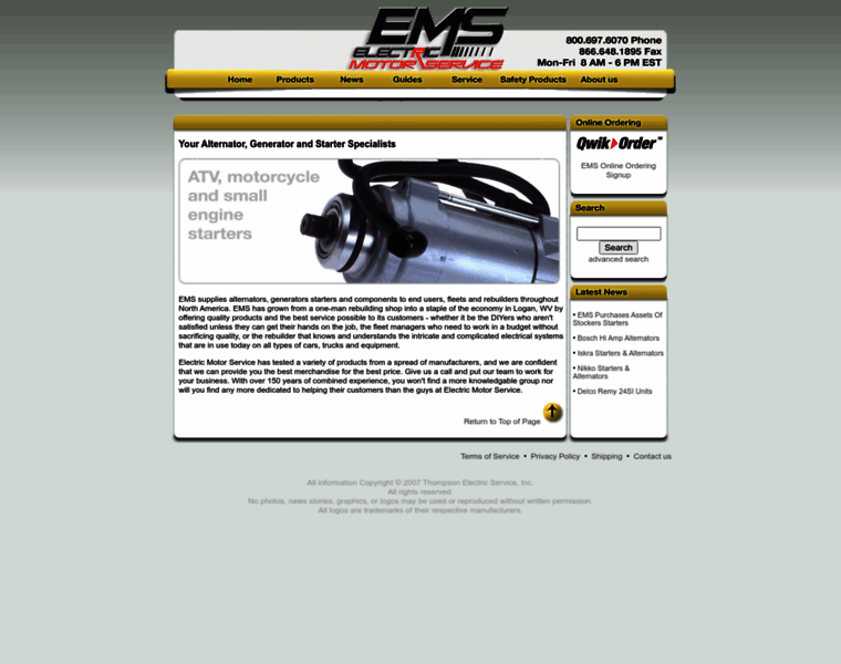 Electricmotorsvc.com thumbnail