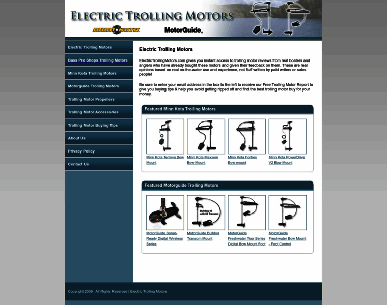 Electrictrollingmotors.com thumbnail