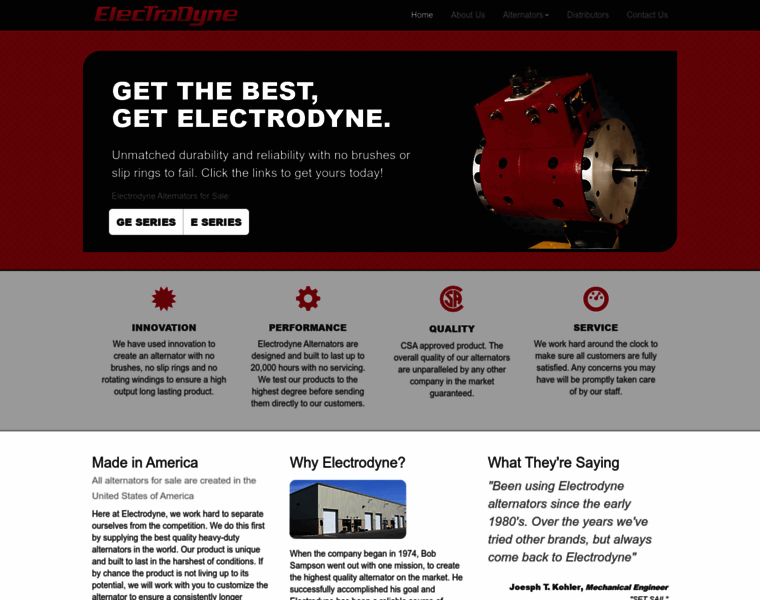 Electrodynealternators.com thumbnail