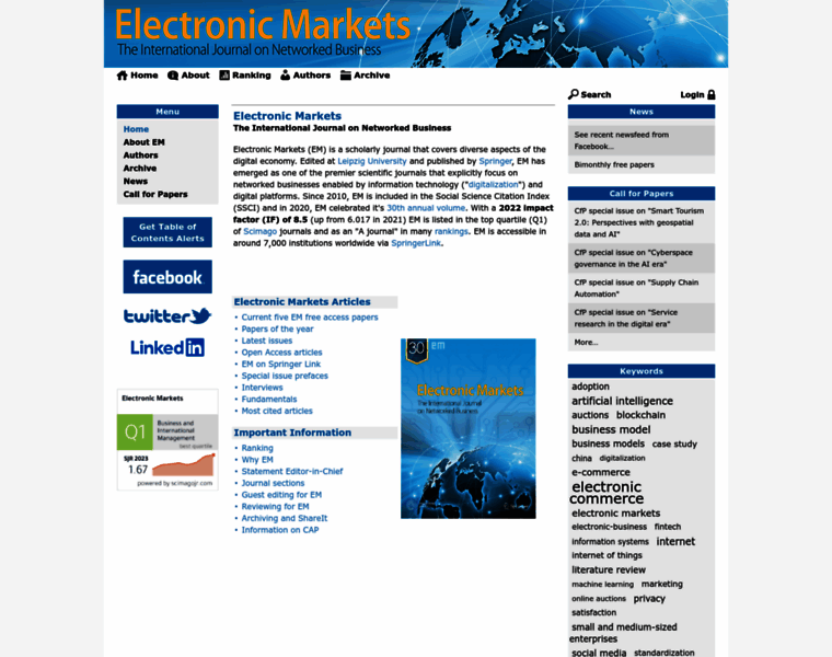 Electronicmarkets.org thumbnail