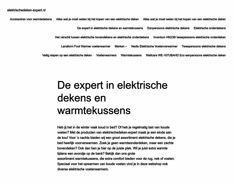 Elektrischedeken-expert.nl thumbnail