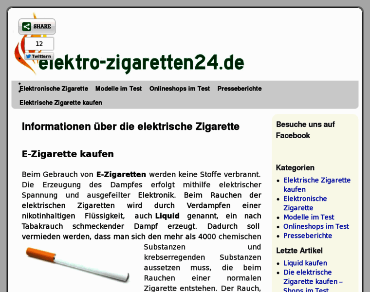 Elektro-zigaretten24.de thumbnail