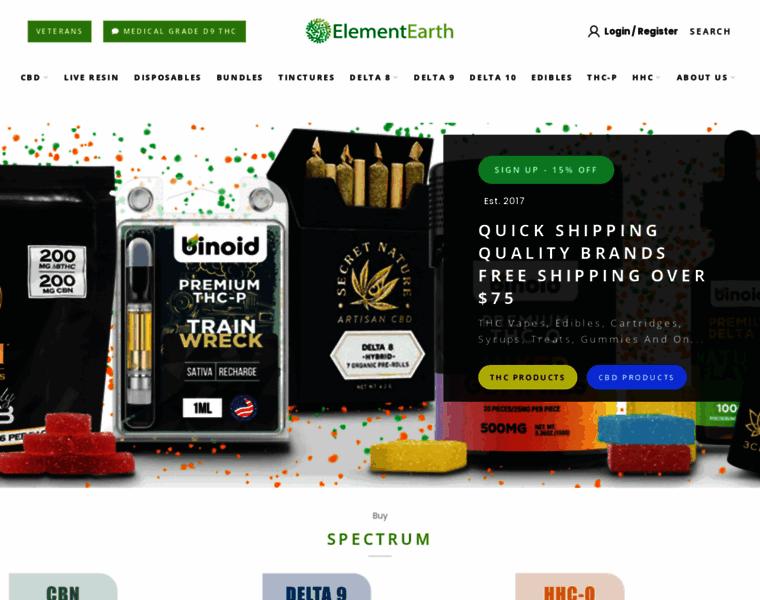 Elementearthcbd.com thumbnail