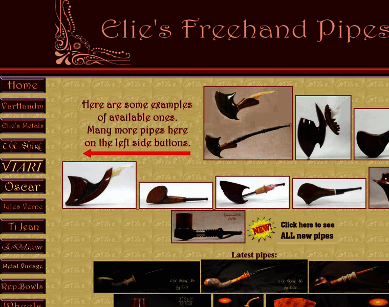 Eliesfreehandpipes.com thumbnail