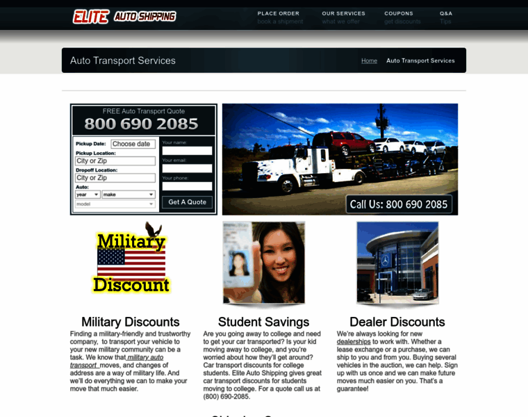 Eliteautoshipping.com thumbnail