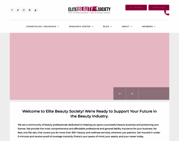 Elitebeautysociety.com thumbnail