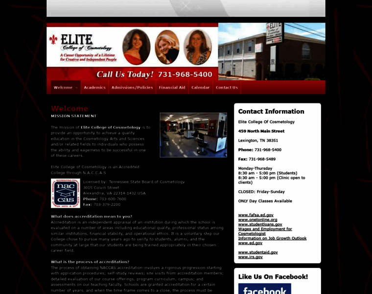 Elitecollegeofcosmetology.com thumbnail