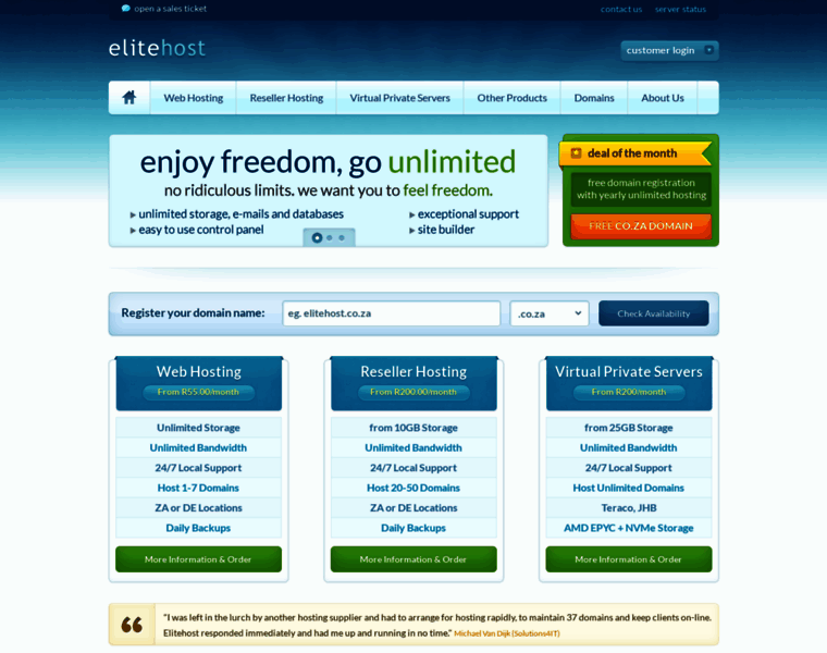 Elitehost.co.za thumbnail
