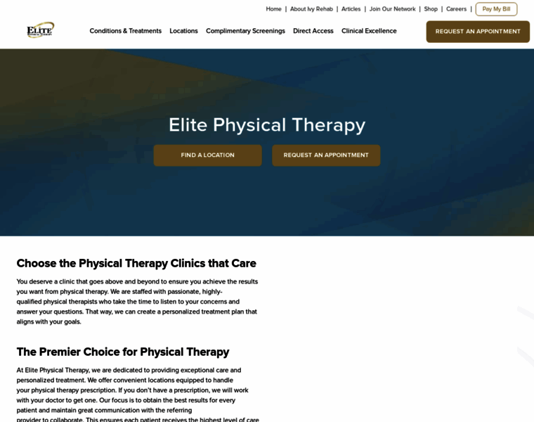 Elitephysicaltherapy.com thumbnail