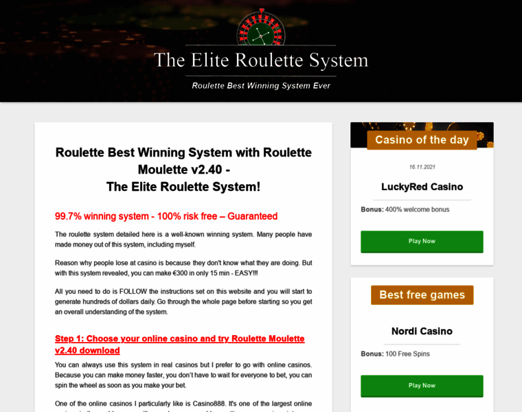 Eliteroulettesystem.com thumbnail