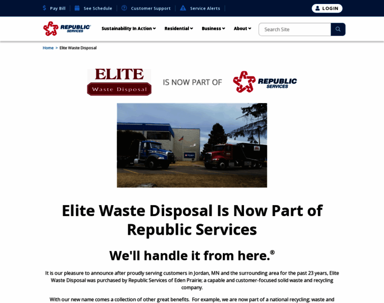 Elitewastedisposal.com thumbnail