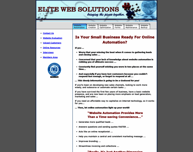 Elitewebsolutions.com thumbnail