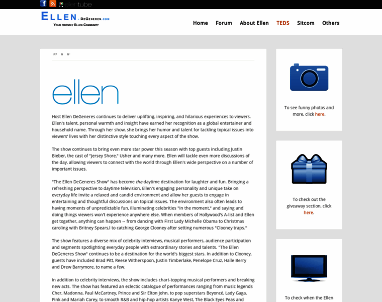 Ellen-degeneres.com thumbnail