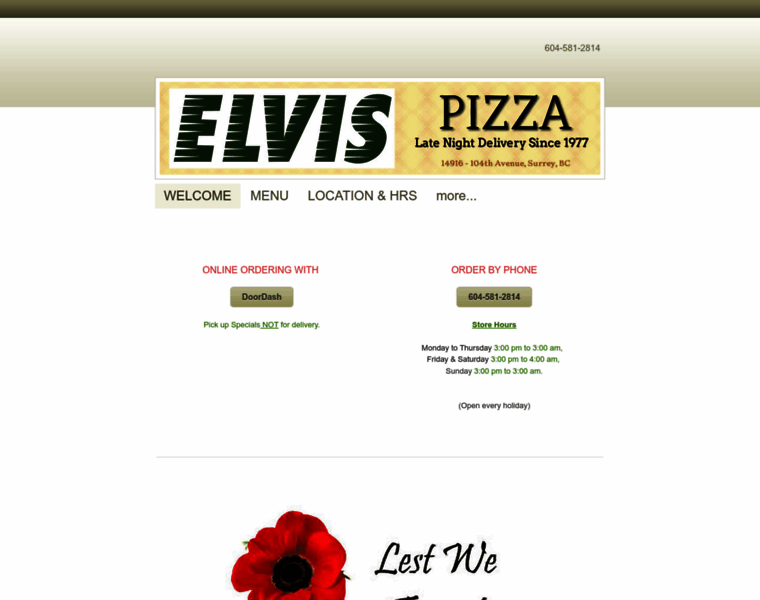 Elvispizza.ca thumbnail
