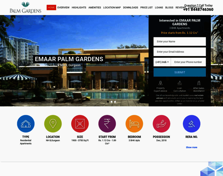 Emaarpalmgardens.co.in thumbnail
