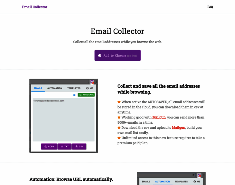 Emailcollector.me thumbnail