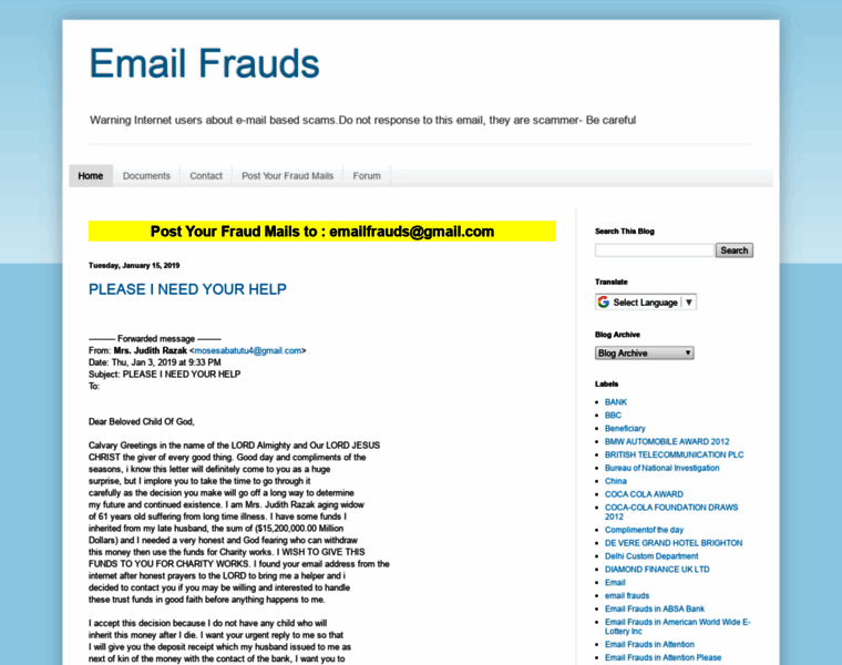 Emailfrauds.com thumbnail