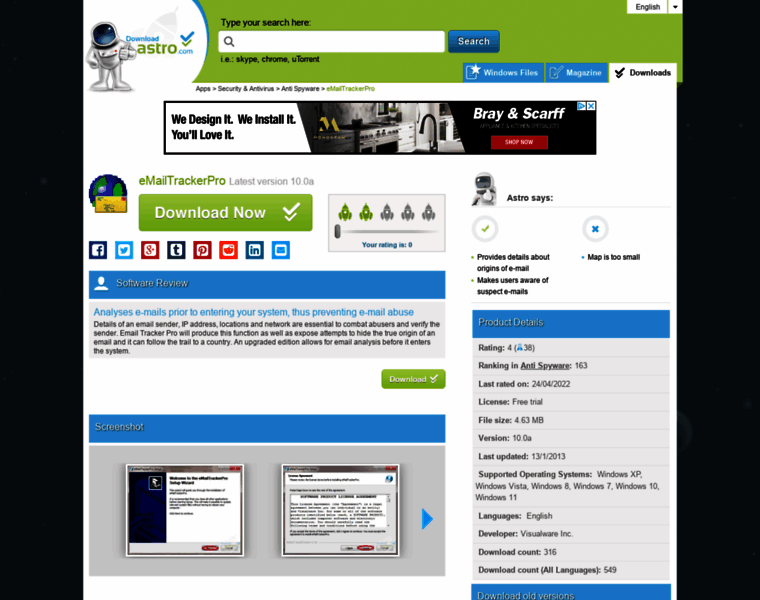 Emailtrackerpro.en.downloadastro.com thumbnail