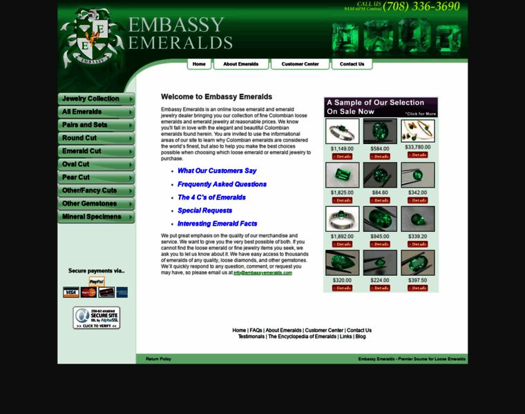 Embassyemeralds.com thumbnail