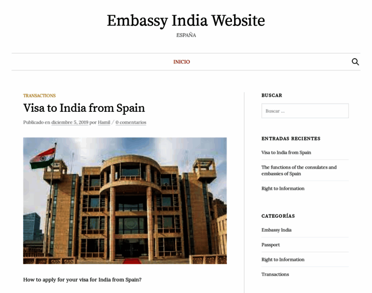 Embassyindia.es thumbnail