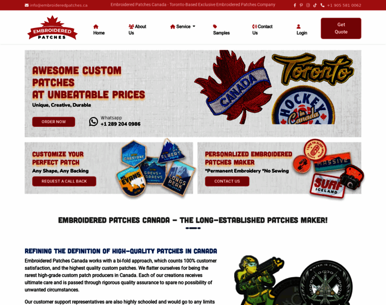 Embroideredpatches.ca thumbnail Embroideredpatches.ca thumbnail