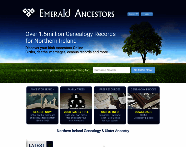 Emeraldancestors.com thumbnail