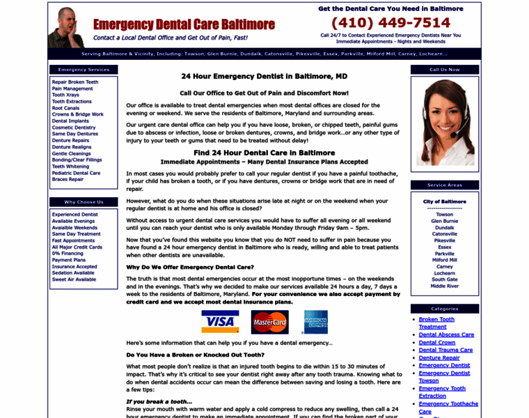 Emergencydentalcarebaltimore.com thumbnail