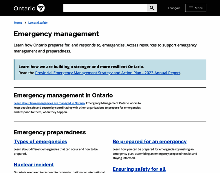 Emergencymanagementontario.ca thumbnail