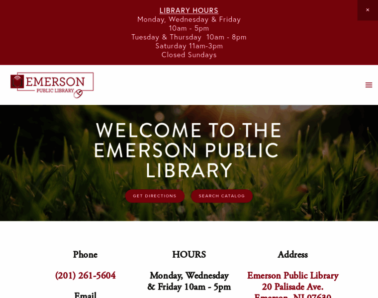 Emersonlibrary.org thumbnail