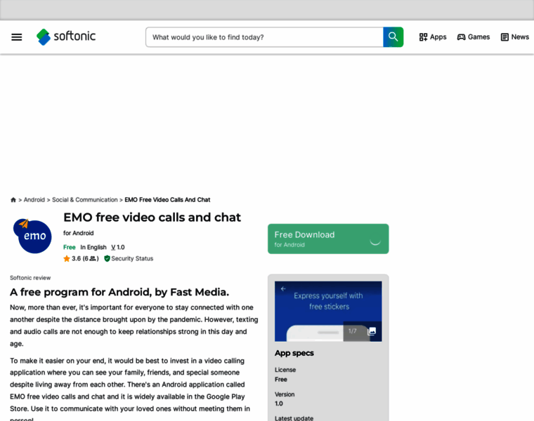Emo-free-video-calls-and-chat.en.softonic.com thumbnail