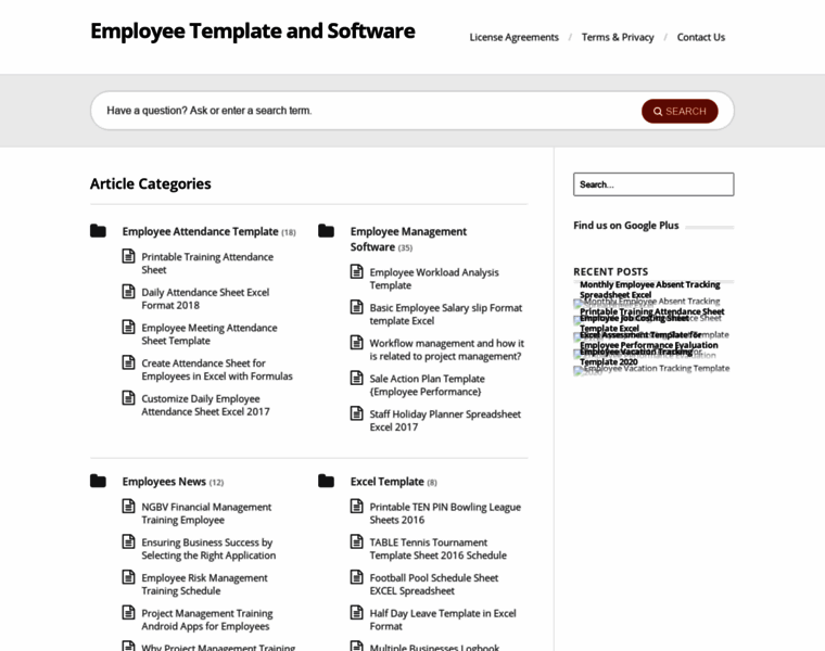 Employee-template.com thumbnail