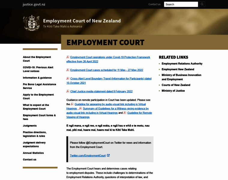 Employmentcourt.govt.nz thumbnail