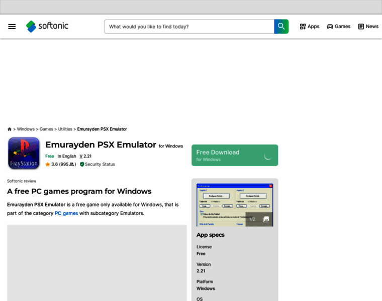 Emurayden-psx-emulator.en.softonic.com thumbnail